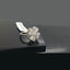 Exquisite Silver Cubic Zirconia Flower Ring