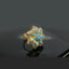 Radiant Gold-Plated Crystals Flower Ring