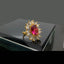 Elegant Floral Ethnic Traditional Ring with  Crystal Stone