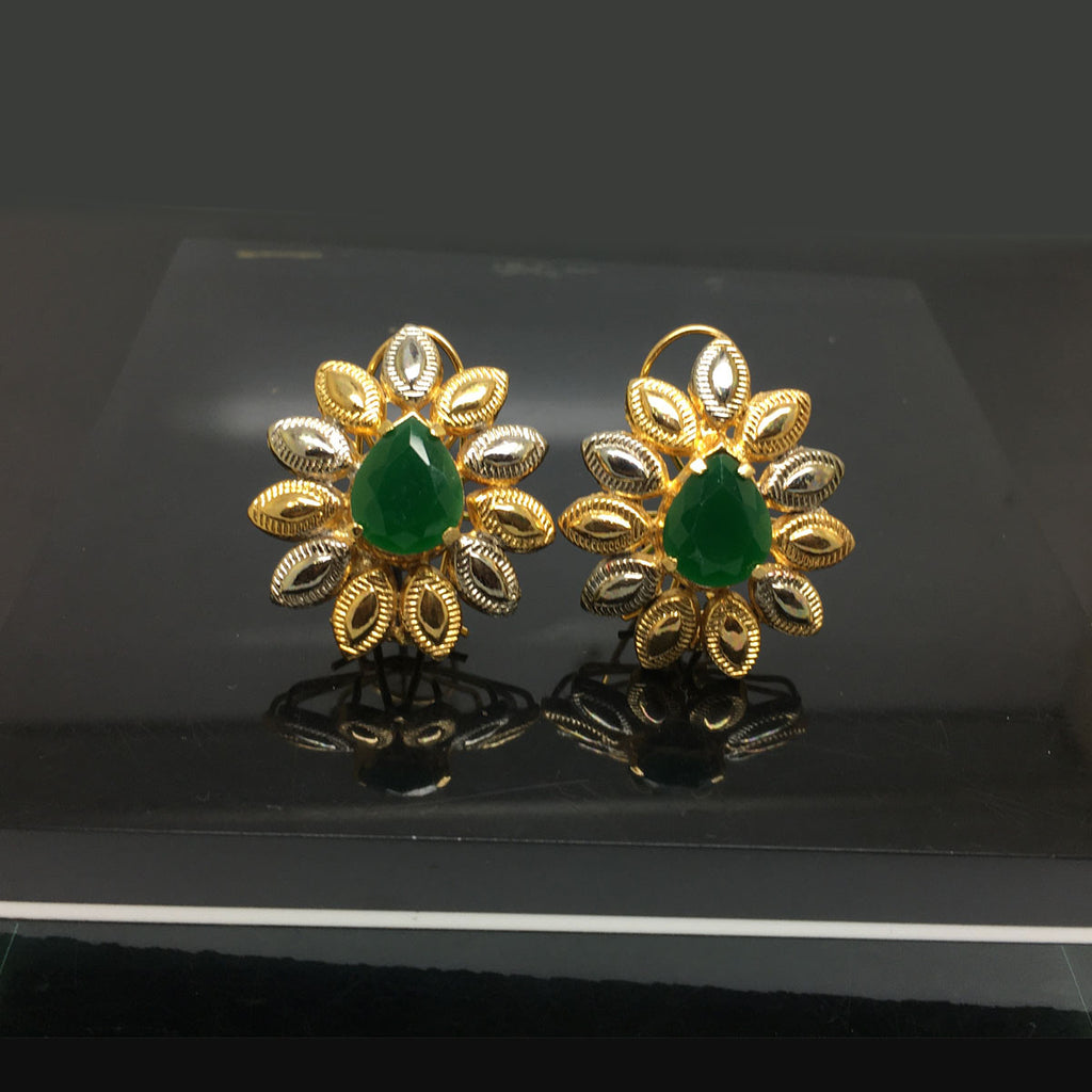 Radiant Traditional Antique Design Floral Earrings