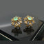 Golden Snowflake Diamond Stud Earrings