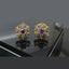 Golden Snowflake Diamond Stud Earrings