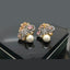 Pearl Drop Floral Gemstone Earrings