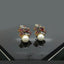 Crystal Flower Pearl Drop Earrings