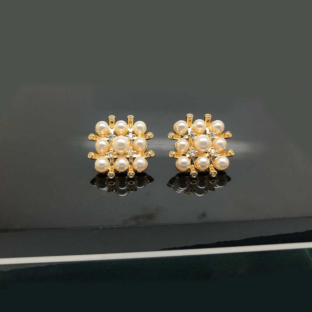 Delicate Cubic Zirconia Cluster Studs