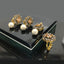 Traditional Gold-Plated Pearl and Crysals Locket Set