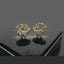 Gold Rhinestone Swirl Clip-On Earrings