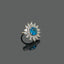 Blue Crystal Sunburst Ring - Rs. 750