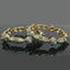 Gold-Tone Antique Bangles with Dual-Tone Crystal Detailing