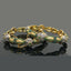 Gold-Tone Antique Bangles with Dual-Tone Crystal Detailing