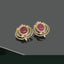 Royal Red Stone Gold Earrings - Rs. 2100