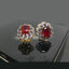 Elegant Crystal Floral Traditional Earrings with Gold Plating