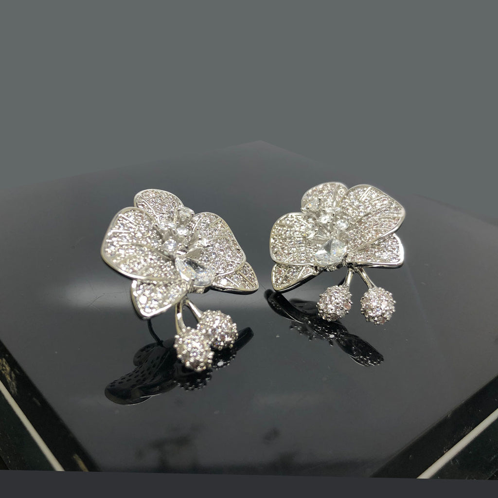 Sparkling Floral Fashion Earrings