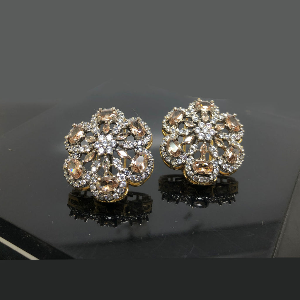 Vintage Blossom Crystal Earrings