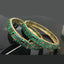 Luxurious Green Enamel Gold Bangles