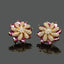 Luxury Floral Crystal Earrings - Silver & Gold Variants - Rs 2550