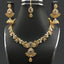 Elegant Gold-Plated Necklace Set with Champagne and Clear Stones