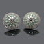 Luxury Crystal Stud Earrings with Colored Stone