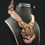 Exquisite Floral Necklace and Earring Set with Pearl Beads