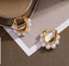 Gold Plated Pearl Hoop Earrings